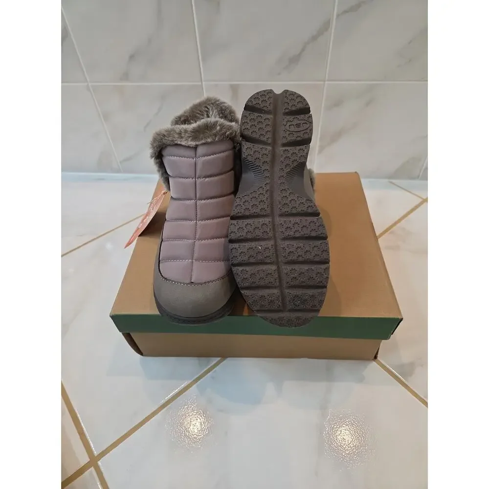 JBU Womens Size 7M All Terra Traction Boots Faux Fur Gray Granite